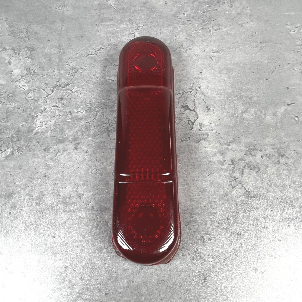 Vintage Red Marker Light Lens T14A Heavy Glass Tail Light Trailer Truck Part